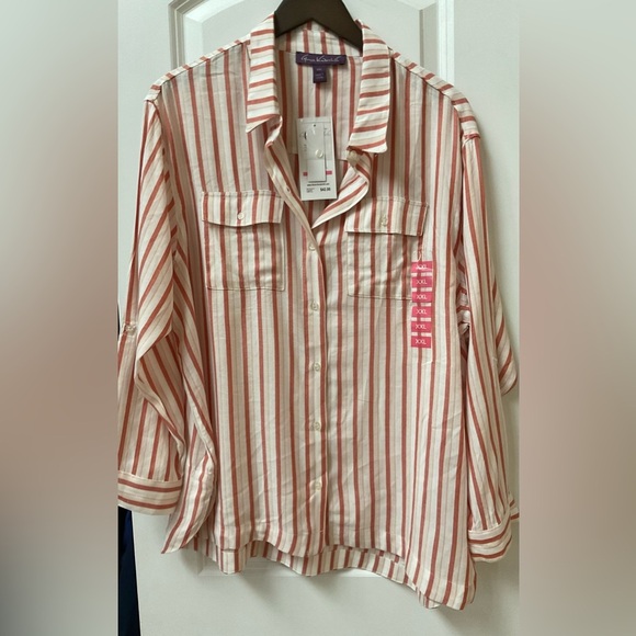 Gloria Vanderbilt Button Blouse NWT - Picture 1 of 4